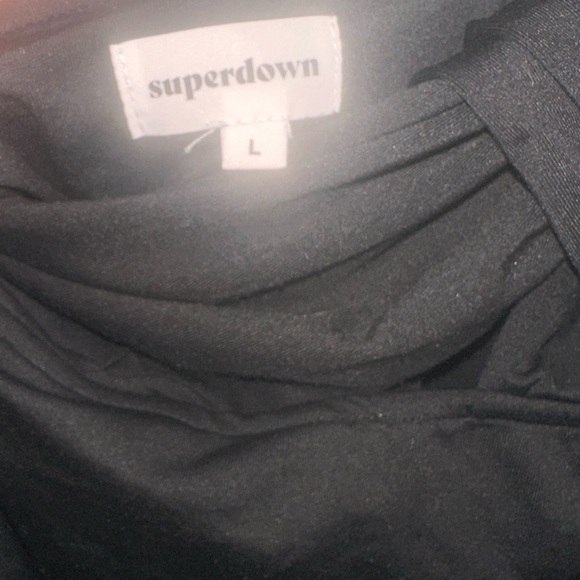 Superdown Jimena One Shoulder Bodysuit in Black Sz L - Picture 5 of 6